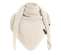 KNIT FACTORY - Dreiecksschal Coco - Damen Strickschal mit Wolle - Umschlagtuch für den Herbst und Winter - Winterschal - Dreieckstuch - Hochwertige Qualität - XXL Schal - 190 x 85 cm - Off White
