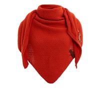 KNIT FACTORY - Dreiecksschal Coco - Damen Strickschal mit Wolle - Umschlagtuch für den Herbst und Winter - Winterschal - Dreieckstuch - Hochwertige Qualität - XXL Schal - 190 x 85 cm - Grenadine Red