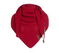 KNIT FACTORY - Dreiecksschal Coco - Damen Strickschal mit Wolle - Umschlagtuch für den Herbst und Winter - Winterschal - Dreieckstuch - Hochwertige Qualität - XXL Schal - 190x85 cm - Bright Red
