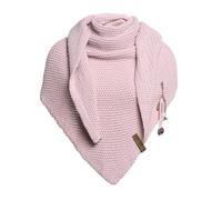 KNIT FACTORY - Dreiecksschal Coco - Damen Strickschal mit Wolle - Umschlagtuch für den Herbst und Winter - Winterschal - Dreieckstuch - Hochwertige Qualität - XXL Schal - 190 x 85 cm - Rosa