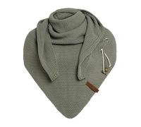 KNIT FACTORY - Dreiecksschal Coco - Damen Strickschal mit Wolle - Umschlagtuch für den Herbst und Winter - Winterschal - Dreieckstuch - Hochwertige Qualität - XXL Schal - 190x85 cm - Urban Green