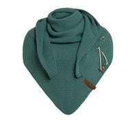 Knit Factory - Dreiecksschal Coco - Damen Strickschal mit Wolle - Umschlagtuch für den Herbst und Winter - Winterschal - Dreieckstuch - Hochwertige Qualität - XXL Schal - 190 x 85 cm - Laurel