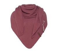 Knit Factory Coco Strickschal - Dreieckstuch Damen - Gestrickter Winterschal - 190x85 cm - Hergestellt in Europa - Damenschal - Inklusive Ziernadel, Steinrot, 190x85 cm