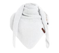 KNIT FACTORY - Dreiecksschal Coco - Damen Strickschal mit Wolle - Umschlagtuch für den Herbst und Winter - Winterschal - Dreieckstuch - Hochwertige Qualität - XXL Schal - 190 x 85 cm - Weiß