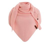 KNIT FACTORY - Dreiecksschal Coco - Damen Strickschal mit Wolle - Umschlagtuch für den Herbst und Winter - Winterschal - Dreieckstuch - Hochwertige Qualität - XXL Schal - 190 x 85 cm - Blossom Pink