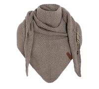 KNIT FACTORY - Dreiecksschal Coco - Damen Strickschal mit Wolle - Umschlagtuch für den Herbst und Winter - Winterschal - Dreieckstuch - Hochwertige Qualität - XXL Schal - 190 x 85 cm - Marron