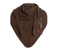 KNIT FACTORY - Dreiecksschal Coco - Damen Strickschal mit Wolle - Hochwertige Qualität - XXL Schal - 190 x 85 cm - Hazel
