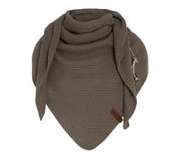 KNIT FACTORY - Dreiecksschal Coco - Damen Strickschal mit Wolle - Umschlagtuch für den Herbst und Winter - Winterschal - Dreieckstuch - Hochwertige Qualität - XXL Schal - 190 x 85 cm - Cappuccino