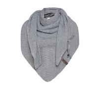 KNIT FACTORY - Dreiecksschal Jaida - Damen Strickschal mit Wolle - Hochwertige Qualität - XXL Schal - 190 x 85 cm - Grau