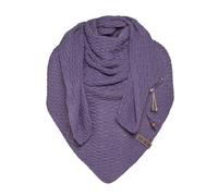 KNIT FACTORY - Dreiecksschal Jaida - Damen Strickschal mit Wolle - Hochwertige Qualität - XXL Schal - 190 x 85 cm - Violett