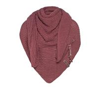 KNIT FACTORY - Dreiecksschal Jaida - Damen Strickschal mit Wolle - Hochwertige Qualität - XXL Schal - 190 x 85 cm - Stone Red