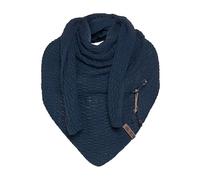 KNIT FACTORY - Dreiecksschal Jaida - Damen Strickschal mit Wolle - Hochwertige Qualität - XXL Schal - 190 x 85 cm - Jeans