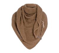 KNIT FACTORY - Dreiecksschal Jaida - Damen Strickschal mit Wolle - Hochwertige Qualität - XXL Schal - 190 x 85 cm - Nude