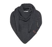 KNIT FACTORY - Dreiecksschal Jaida - Damen Strickschal mit Wolle - Hochwertige Qualität - XXL Schal - 190 x 85 cm - Anthrazit