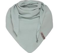 KNIT FACTORY - Liv Dreieckstuch - Tuch Schal für Damen - Weiches Musselintuch - Für Frühling und Sommer - 100% Bio-Baumwolle - Vintage green