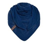 KNIT FACTORY - Dreiecksschal Sally - Damen Strickschal mit Wolle - Grob gestrickten Schal - Hochwertige Qualität - XXL Schal - 220x85 cm - Kings Blue