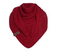 KNIT FACTORY - Dreiecksschal Sally - Damen Strickschal mit Wolle - Grob gestrickten Schal - Hochwertige Qualität - XXL Schal - 220x85 cm - Bordeaux