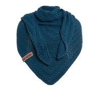 Knit Factory - Dreiecksschal Sally - Damen Strickschal mit Wolle - Grob gestrickten Schal - Hochwertige Qualität - XXL Schal - 220x85 cm - Petrol