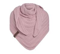 KNIT FACTORY - Dreiecksschal Sally - Damen Strickschal mit Wolle - Grob gestrickten Schal - Hochwertige Qualität - XXL Schal - 220x85 cm - Rosa