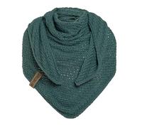 KNIT FACTORY - Dreiecksschal Sally - Damen Strickschal mit Wolle - Grob gestrickten Schal - Hochwertige Qualität - XXL Schal - 220x85 cm - Laurel