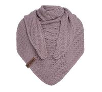 KNIT FACTORY - Dreiecksschal Sally - Damen Strickschal mit Wolle - Grob gestrickten Schal - Hochwertige Qualität - XXL Schal - 220x85 cm - Mauve