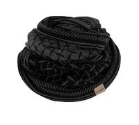 KNIT FACTORY - Dusk Loop Schal - Feingestrickter Schlauchschal - Herbst & Winter Essentials - Zeitloses Mode-Accessoire - Für Damen und Herren - Strickschal mit Wolle - Schwarz/Anthrazit