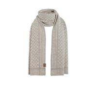 KNIT FACTORY - Dusk Schal - Strickschal für Damen und Herren - Bequemer Schal mit Wolle - Herbst- & Winterschal mit Karomuster - Hochwertige Qualität - Iced Clay/Beige - 200x35 cm