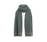 KNIT FACTORY - Dusk Schal - Strickschal für Damen und Herren - Bequemer Schal mit Wolle - Herbst- & Winterschal mit Karomuster - Hochwertige Qualität - Laurel/Urban Green - 200x35 cm