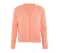 KNIT FACTORY - Ella Strickjacke - Kurzer Damen Strickjacke - Kurzjacke Damen - Strickjacke für den Frühling und Sommer - Strickweste - Cardigan mit Baumwolle - Hüfthöhe - 40/42 - Apricot
