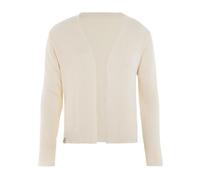 KNIT FACTORY - Ella Strickjacke - Kurzer Damen Strickjacke - Kurzjacke Damen - Strickjacke für den Frühling und Sommer - Strickweste - Cardigan mit Baumwolle - Hüfthöhe - 40/42 - Beige