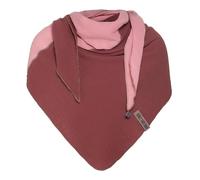 Knit Factory - Fay Dreieckstuch - Fein Gewebte Damen Schal - Für Frühling und Sommer - Hochwertige Qualität - 100% Bio-Baumwolle - Stone Red/Rosa