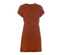 Knit Factory - Indy Freizeitkleid - Kleider - Strandkleid Damen - Luftig Tunika - Lockere Passform - Musselin kleid - Kleid für den Sommer und Frühling - 100% Bio-Baumwolle - Terra - S