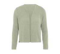 KNIT FACTORY - Isa Strickjacke - Kurzer Damen Strickjacke - Kurzjacke Damen - Strickjacke für den Frühling und Sommer - Strickweste - Cardigan mit Baumwolle - Hüfthöhe - 40/42 - Sage Green