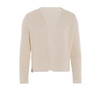KNIT FACTORY - Isa Strickjacke - Kurzer Damen Strickjacke - Kurzjacke Damen - Strickjacke für den Frühling und Sommer - Strickweste - Cardigan mit Baumwolle - Hüfthöhe - 40/42 - Beige