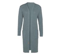 KNIT FACTORY - Jaida Lange Strickjacke - Damen Strickjacke mit Taschen - Cardigan mit Wolle - Hochwertige Qualität - Grobstrickjacke für Damen - Stone Green - 40/42
