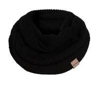 KNIT FACTORY - Jamie Loop Schal - Gestrickter Schlauchschal - Herbst & Winter Essentials - Zeitloses Mode-Accessoire - Für Damen und Herren - Strickschal mit Wolle - Hochwertige Qualität - Schwarz