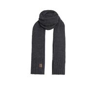 KNIT FACTORY - Jamie Schal - gewalkter Wolle Strickschal - 2m lange Winterschal für Damen und Herren - Anthrazit - 200x45 cm