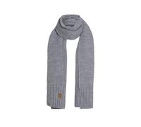 KNIT FACTORY - Jamie Schal - gewalkter Wolle Strickschal - 2m lange Winterschal für Damen und Herren - Grau - 200x45 cm