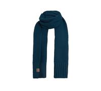KNIT FACTORY - Jamie Schal - gewalkter Wolle Strickschal - 2m lange Winterschal für Damen und Herren - Petrol - 200x45 cm