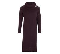 KNIT FACTORY - Jamie Strickkleid - Locker - Kleid - Kleid Damen - Herbst & Winter Essentials - Zeitloses Mode-Accessoire - Sitzendes - Mit Lange Ärmel - Reicht bis zum Knie - Aubergine