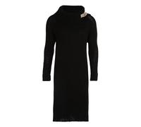 KNIT FACTORY - Jamie Strickkleid - Locker - Kleid - Kleid Damen - Herbst & Winter Essentials - Zeitloses Mode-Accessoire - Sitzendes - Mit Lange Ärmel - Reicht bis zum Knie - Schwarz