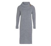 KNIT FACTORY - Jamie Strickkleid - Locker - Kleid - Kleid Damen - Herbst & Winter Essentials - Zeitloses Mode-Accessoire - Sitzendes - Mit Lange Ärmel - Reicht bis zum Knie - Grau