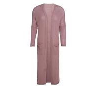 KNIT FACTORY - Jasmin Lange Strickjacke - Damen gestrickte Jacke aus 80% Recycelte Baumwolle - Cardigan mit Hochwertige Qualität - Alt Rosa - 40/42 - Mit Taschen