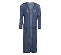 KNIT FACTORY - Jasmin Lange Strickjacke | Damen gestrickte Jacke aus 80% Recycelte Baumwolle - Cardigan - Umweltfreundlich - Wadenhöhe - Mit Taschen