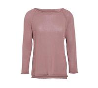 KNIT FACTORY - Jasmin Damen Strickpullover - Herbst und Winter Pulli - Pullover mit Rundhalsausschnit und Lange Ärmeln - Oberteile aus 80% Recycelte Baumwolle - Alt Rosa - 36/38