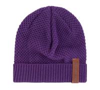 KNIT FACTORY - Jazz Mütze - Strickmütze für Damen und Herren - Beanie - Herbst & Winter Essentials - Zeitloses Mode-Accessoire - Wintermütze mit Wolle - Hochwertige Qualität - Purple