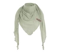 KNIT FACTORY - José Dreieckstuch - Damen Dreieckstuch - Fein Gestrickter Baumwollmix-Schal - 190x85 cm - Sage Green