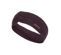 Knit Factory - Joy Stirnband - Gestricktes Damen Haarband - Ohrenwärmer mit Wolle - Hochwertige Qualität - Aubergine