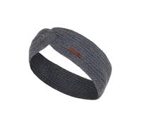 Knit Factory - Joy Stirnband - Gestricktes Damen Haarband - Ohrenwärmer mit Wolle - Hochwertige Qualität - Anthrazit