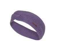 Knit Factory - Joy Stirnband - Gestricktes Damen Haarband - Ohrenwärmer mit Wolle - Hochwertige Qualität - Violett